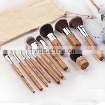 Professional 11pcs Wood Cosmetic Make Up Brushes Set Face Powder For Bobbi Brown