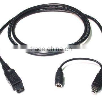 1394B 9pin to 4pin + DC Power Jack 1.5m black