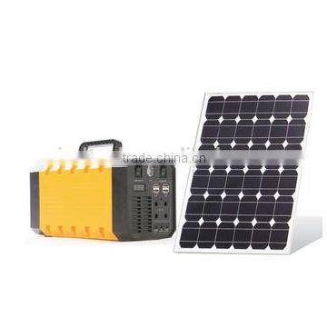 500W all in one solar portable system with 35W solar panel and 4pcs 3W superbright led lamps