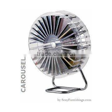 Desktop Clear acrylic CD/DVD holder/case with rotating style