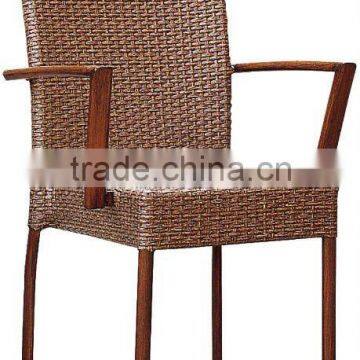 patio garden aluminum PE rattan dining chair