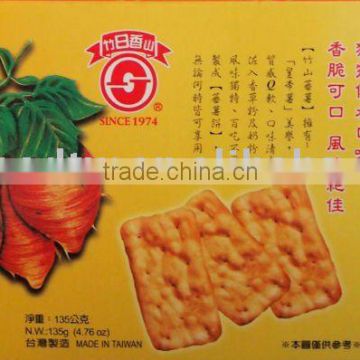 Good with long jing tea, and puer tea, Sweet potato flaovred biscuits - box pack