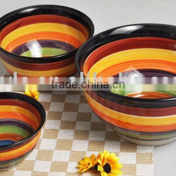 3pcs ceramic handpainted bowl