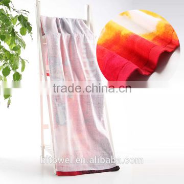 Digital Printed Compressed Beach Towel/Cotton Bath Towel soft textile