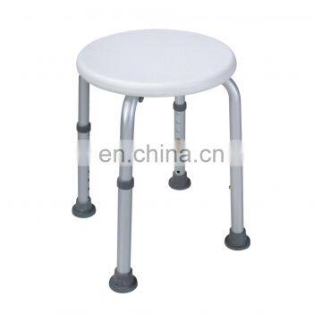 plastic rounded mobile toilet adjustable shower chair seat solid surface shower stool for disabled
