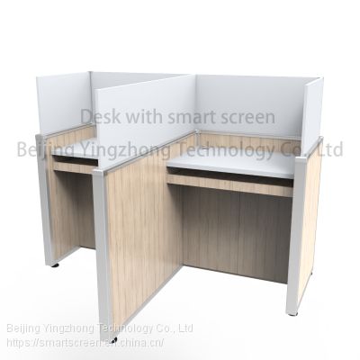 Lifting Hidden Screen Test Center Desk Study Carrel Desktop Panel Reduce Noise Library Cubicle Language Lab Table For Office