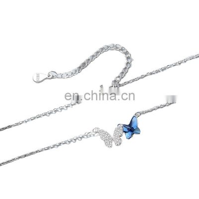 Dainty Women Jewelry Butterfly Charm Pendant Wholesale Customize Personalized 18K Gold Plated Stainless Steel Butterfly Necklace