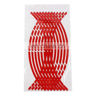 16 Strips Stickers Motorcycle Accessories 7 Colors Car Styling Decals 17 Or 18 Inch Stickers Wheel Rim Sticker Reflective Tape