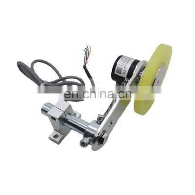 GHW38 Length Measuring Device Non-slip Metal 200mm Perimeter Wheel Rotary Encoder With Mounting Arm