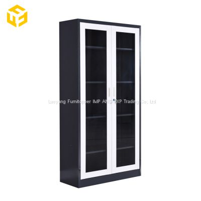 Furnitopper Metal Furniture Hotsale Glass Door Showcase Display Locker Steel File Cabinet Archivadores