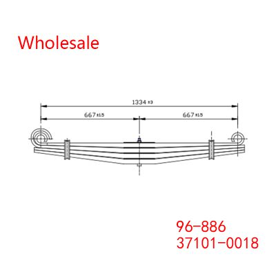 37101-0018, 96-886 Front Axle Wheel Parabolic Spring Arm of Heavy Duty Vehicle Wholesale For Volvo