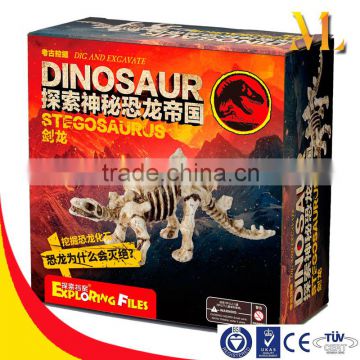 ADT10 School education toys Archaeology dig stegosaurjs dinosaur fossil toys