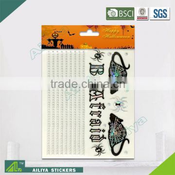 BSCI factory audit Halloween 3D non toxic decorative removable recollections rhinestone stickers