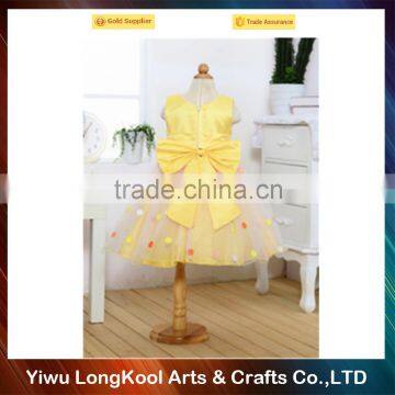 New arrival hot sale baby dress designs light yellow wedding tutu dress