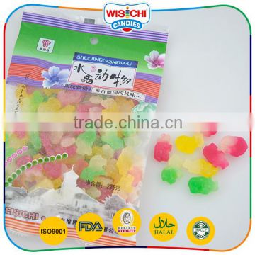 Animal series double color shaped soft jelly halal gummy candy