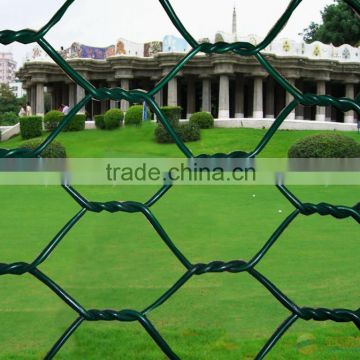 PVC Coated Chain Link Fence Used For Playground fence or Road Fence