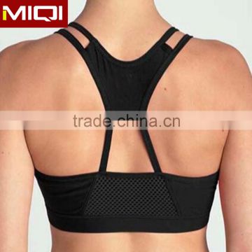 Hot sale sexy back design gym wear wholesale plain sport bra for womens