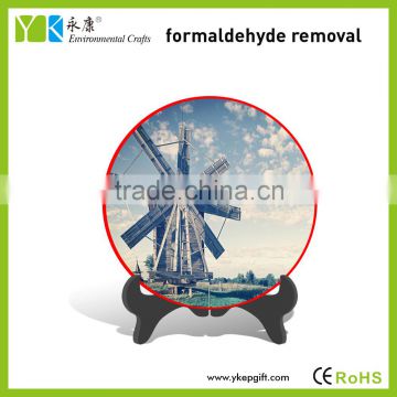 Eco-friendly decorative plate windmill activated carbon crafts used as tourist souvenirs,promotional gift