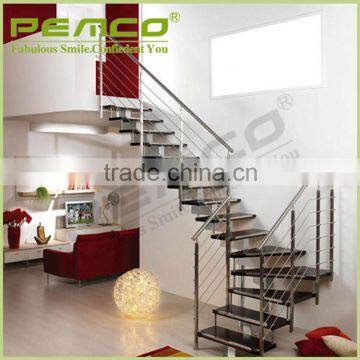 Best Professional Project Factory For Indoor/Outdoor Removable Clear Glass Stair Balcony Stainless Steel Balustrade