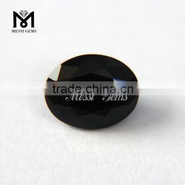 2015 Chinese Wholesale Oval Cut 8*10 mm Agate Black Stone
