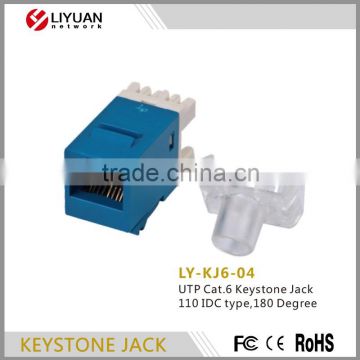 LY-KJ6-04 networking 110 IDC type RJ45 Cat.6 UTP Keystone Jack