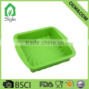 Eco-friendly silicone cake molds Heat resistance square shape silicone baking mold BPA FREE FDA LFGB