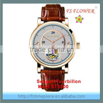 FS FLOWER - Luxury Top Quality Automatic Watch Man Italy Calf Leather Sapphire Crystal Custom Own Brand
