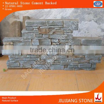 natural slate culture stone cement backed exterior wall panel