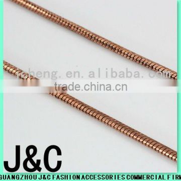 2012 new fashioned raw copper round snake chain