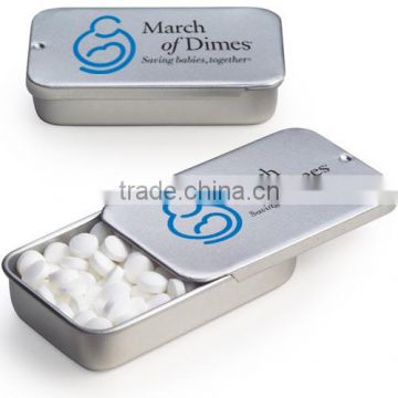 Small Metal Mint Tin Box with Sliding Lid