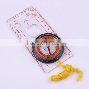 E010 multi function orienteering camping baseplate map compass ruler