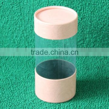 Paper tube with PVC window