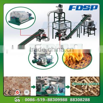 Convenient operation biomass wood pellet mill line biomass sawdust pellet press line