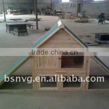 Wooden Rabbit House Triangle Shape