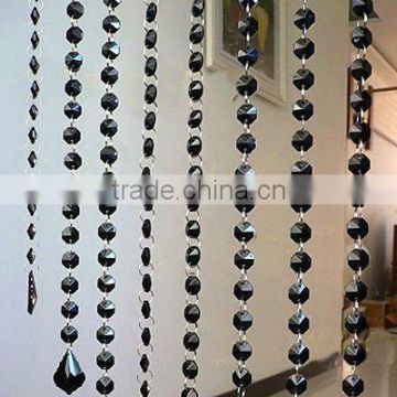 2016 crystal black beads curtains