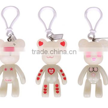 factory price custom soft pvc keychains in China Promotional New Style soft pvc keychain oem cute cartoon bear custom keychain