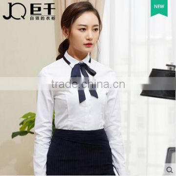 China shirt manufacturer office lady formal shirt for girls model blouse for uniform women shirt