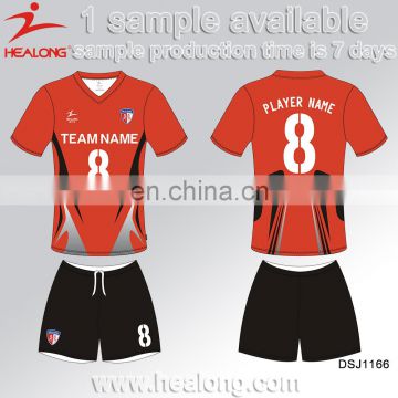 Club Team Training Red Black Soccer Jersey Tracksuit