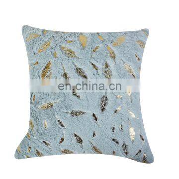 Feather  Snowflake Fur Gold Foil print Pillow Case Sofa Throw Cushion Cover Decorative Pillows Cover