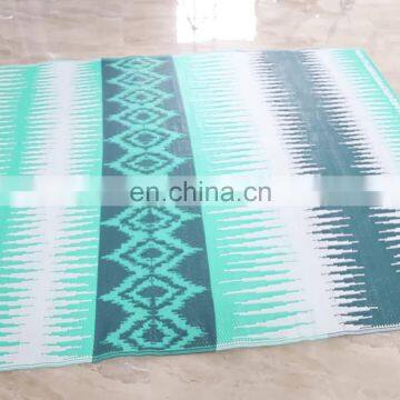 Indoor/Outdoor Rug Forest Green & Cream recycled plastic mat floor carpet