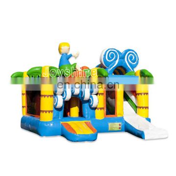 Beach Boy Jungle Bouncer Cheap Commercial Bounce House Inflatable Slide Combo For Sale