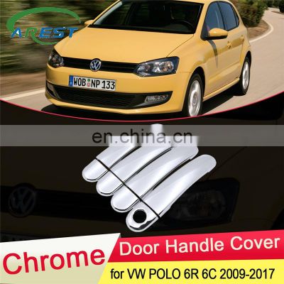 for Volkswagen VW POLO 6R 6C 2009 2010 2011 2012 2013 2014 2015 2016 2017 MK5 Chrome Door Handle Cover Trim Set Car Accessories