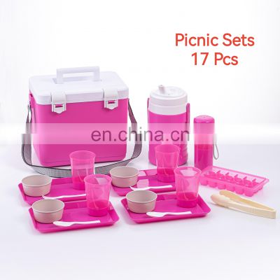 New Mould Design Combos Cooler Customize Color Logo Outdoor Camping  Plastic Cooler Box for Promotion