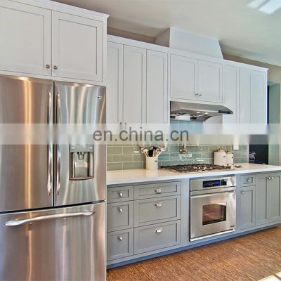 CBMMART Modern Design Kitchen Furniture Set White Shaker Style Door Cherry Solid wood Kitchen Cabinet