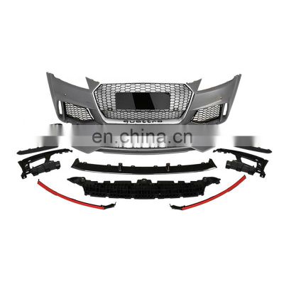 Front Bumper With grill For Audi TT High quality Car accessories Auto Body Kit for tuning parts PP Material 2015 2016 2017 2018