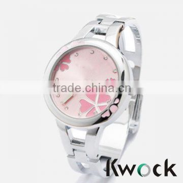 Girl's pink dial alloy wrist watch top workmanship and design
