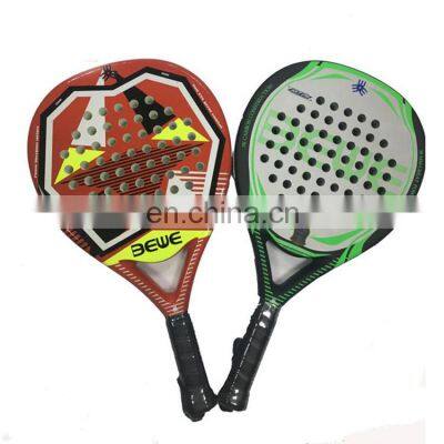 Low MOQ Customized Carbon Fiber Cheap Padel Tennis Racket With Soft EVA