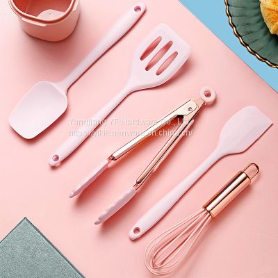 YANGJIANG FACTORY WHOLESALE SILICONE UTENSILS KITCHEN ACCESSORIES SILICONE COOKING UTENSILS SET FOR KITCHEN