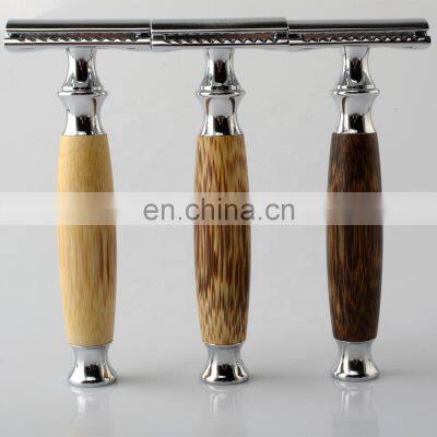 Adjustable Double Edge Shaving Razor Bamboo Safety Razor