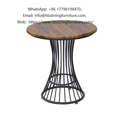 Round metal legs MDF coffee table